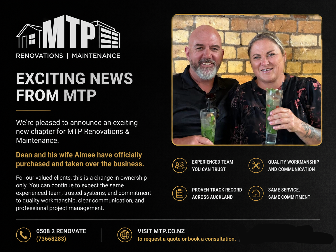 MTP Renovations & Maintenance new owners Dean and Aimee