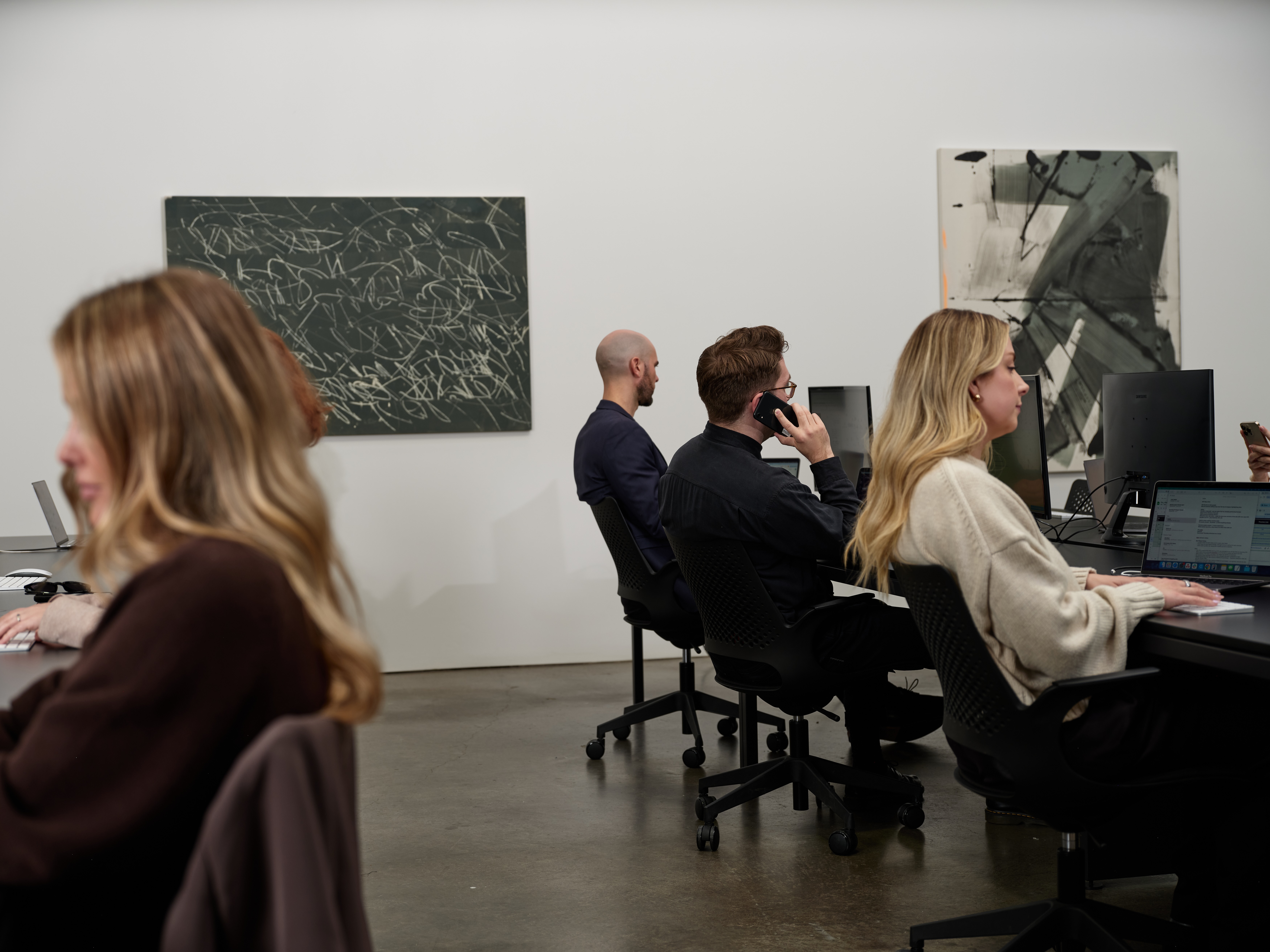 Power house team smiling during strategy session