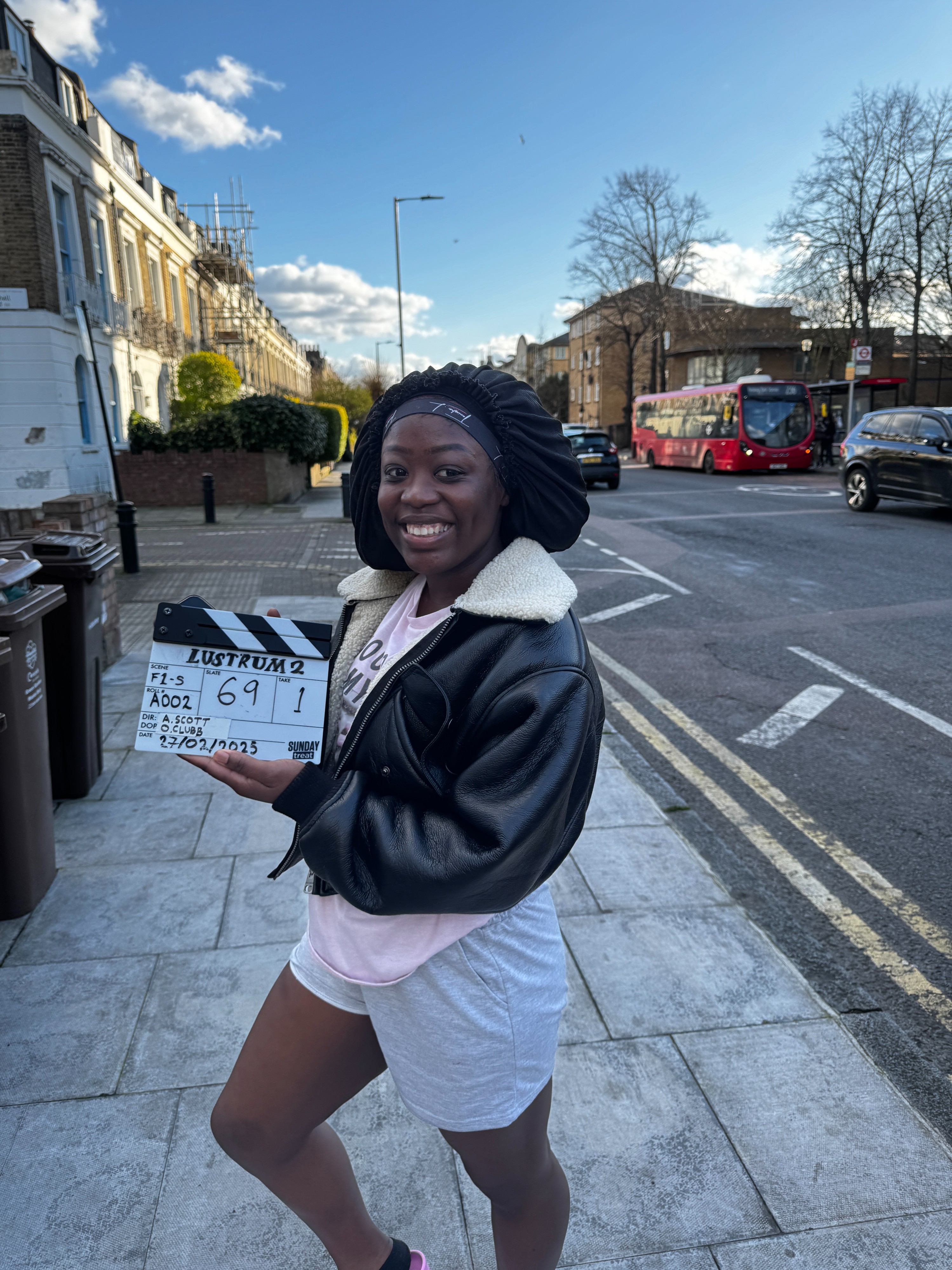 A photograph of Taniesha Leandre a co-producer appearing in the film developed with and for young people of Black Caribbean heritage.