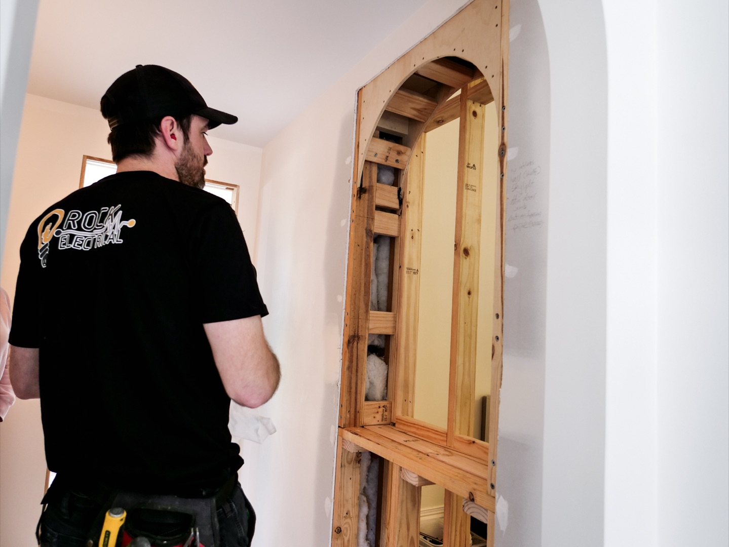 Rock Electrical sparky on a residential job in Hobart