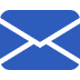 Blue envelope icon representing email.