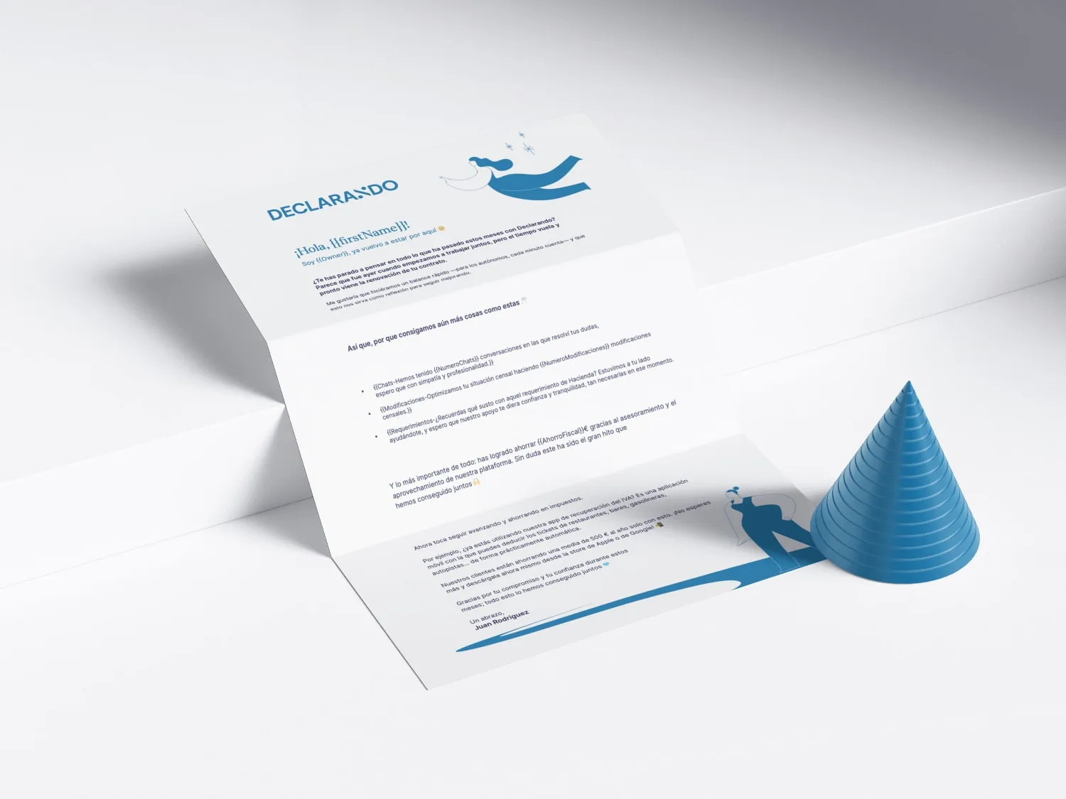 Ejemplo de carta enviada por mailing postal con Posthero