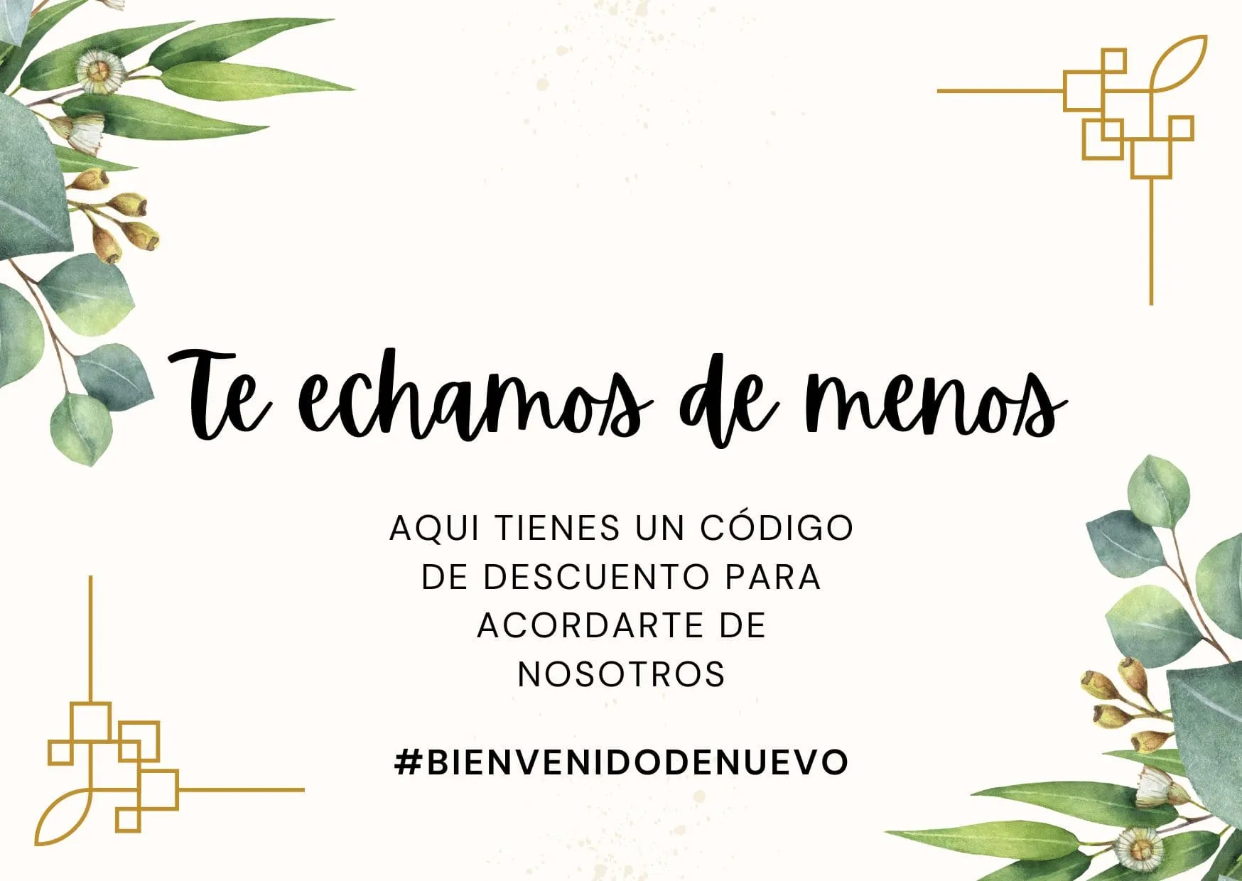 Te echamos de menos flyer de Posthero
