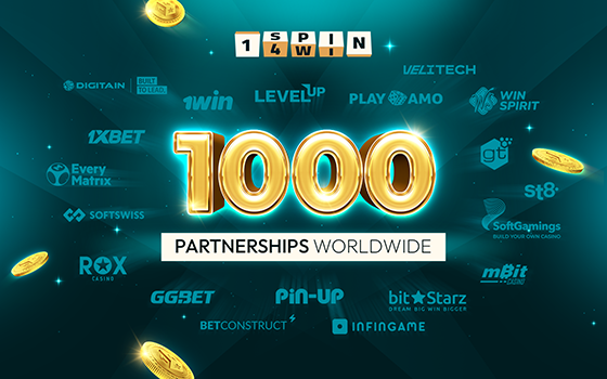 1spin4win celebrates a major milestone of 1,000 worldwide partnerships