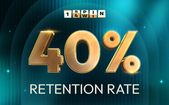 1spin4win reports a steady 40% month-to-month retention in 2025