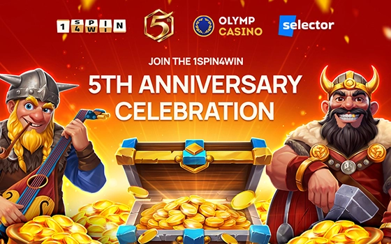 1spin4win launches anniversary promo campaigns together with Olymp and Selector