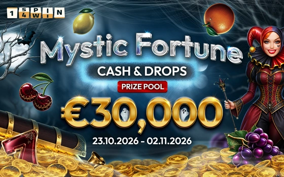 1spin4win launches “Mystic Fortune”, a new Cash & Drops promotion with €30,000 prize pool