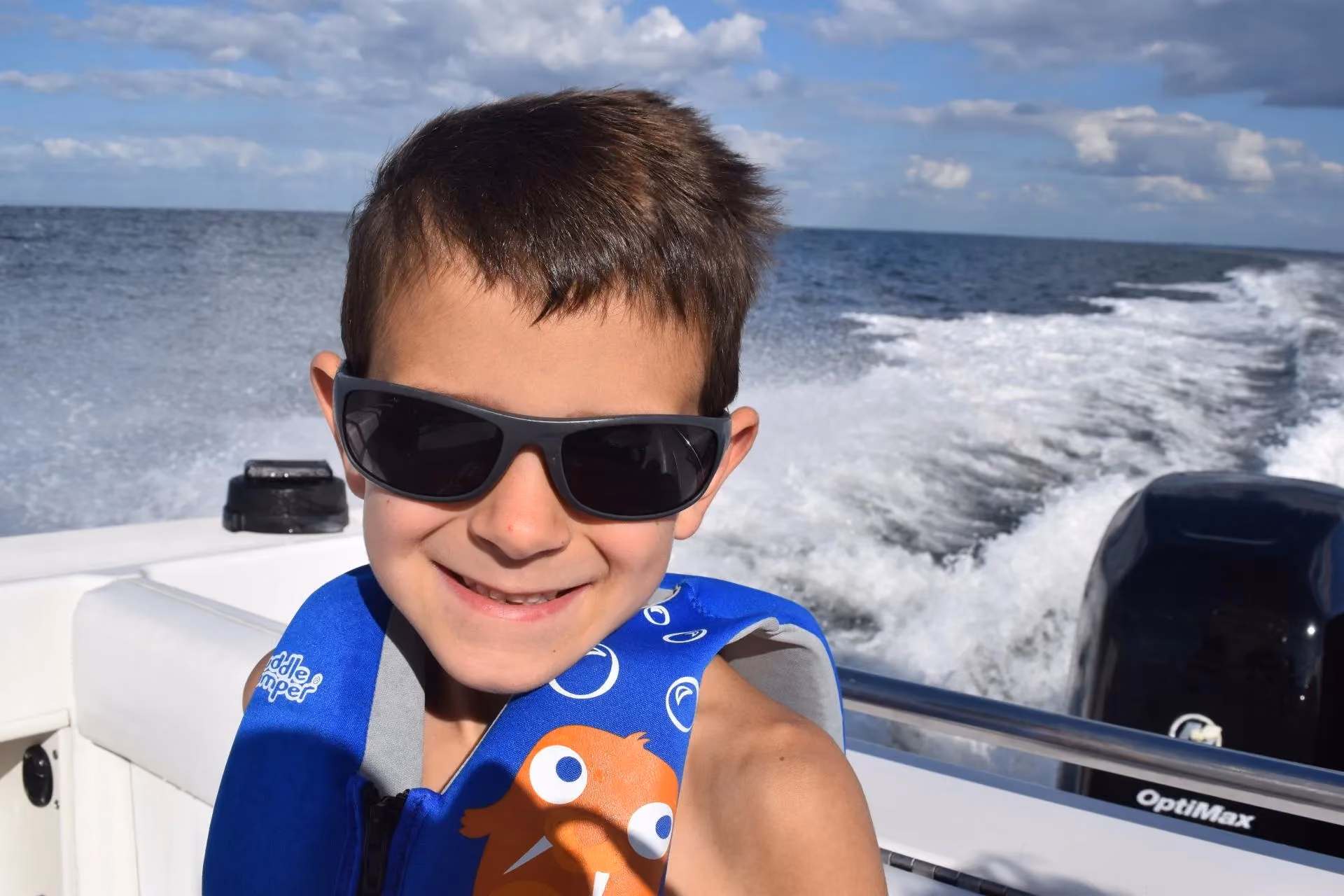 Picture of Issac Sterett on a boat