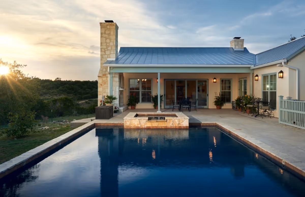 Hill Country New Pool that includes an Industry-leading pool warranties from Gary Pools in Central Texas