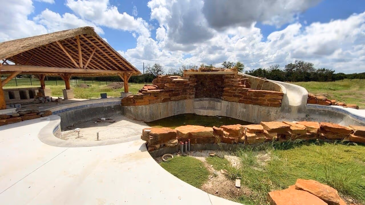 Figure 1: Abandoned by Bankrupt Contractor for New Pool & Kitchen Construction Project