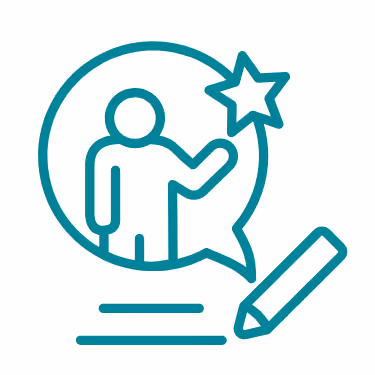 Ai powered case study scriber icon