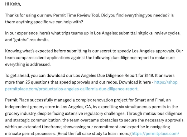 Ai generated sales lead follow up email