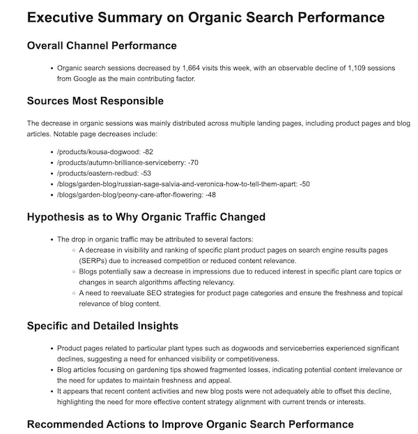 Ai powered automation analytics report