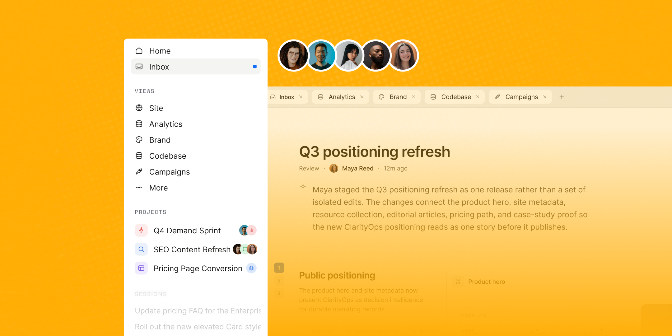 Source feature preview