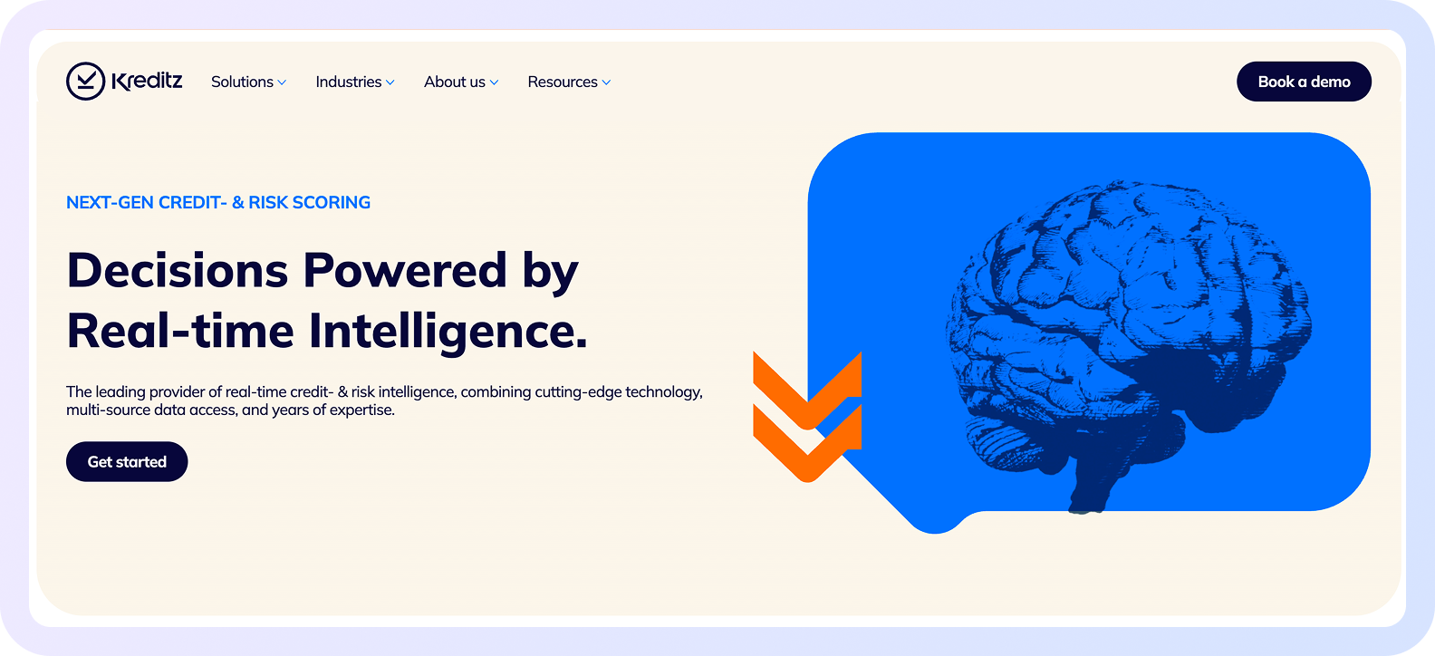 Kreditz real-time credit scoring platform highlighting AI-powered risk assessment