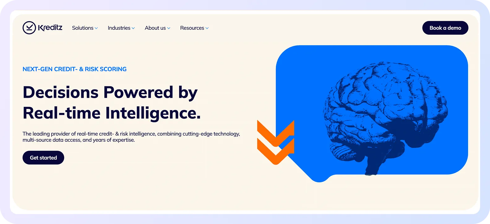 Kreditz real-time credit scoring platform highlighting AI-powered risk assessment