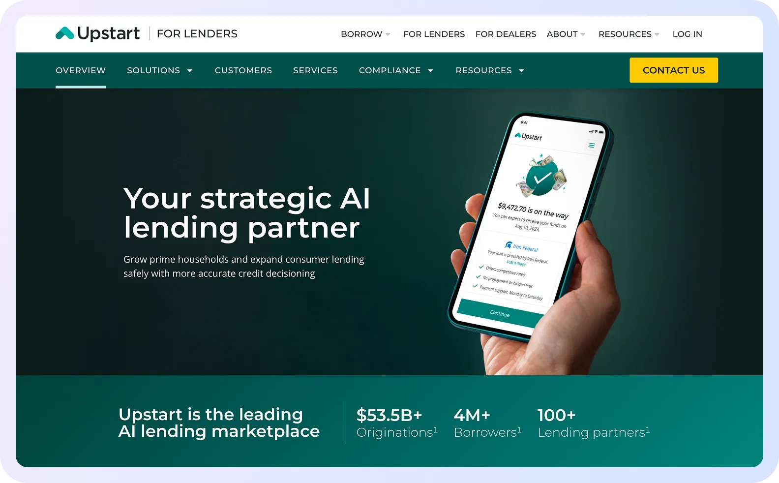 Upstart AI lending platform showcasing digital loan approval and borrower experience