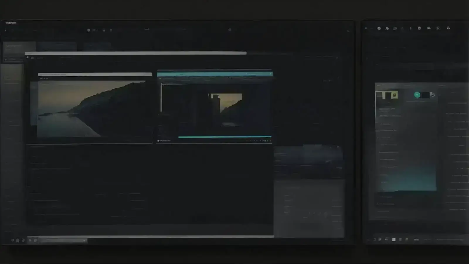 a side-by-side comparison of two computer screens, one displaying the sleek webflow interface and the other showing the wordpress dashboard.