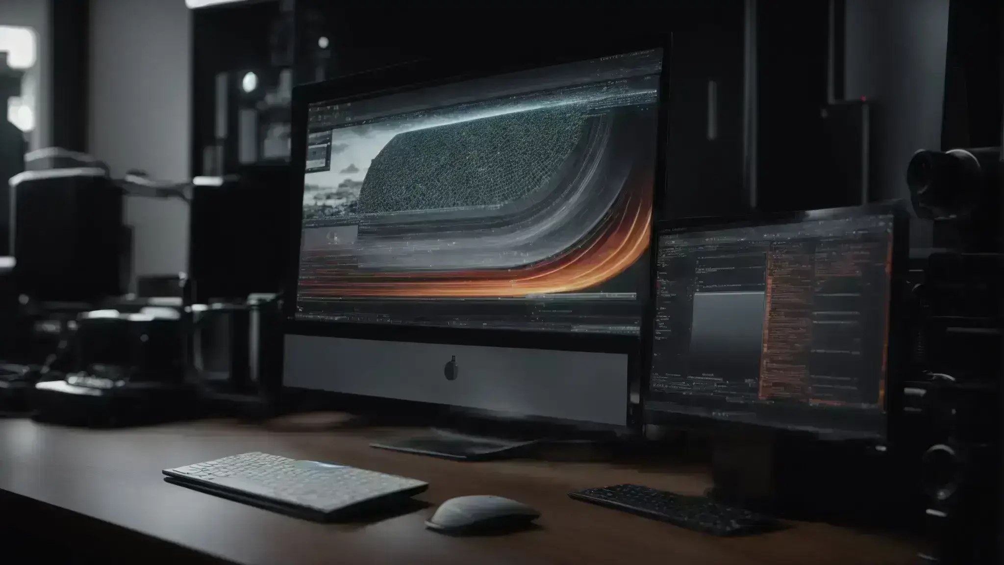 a computer monitor displaying a complex 3d model within a creative design software interface.