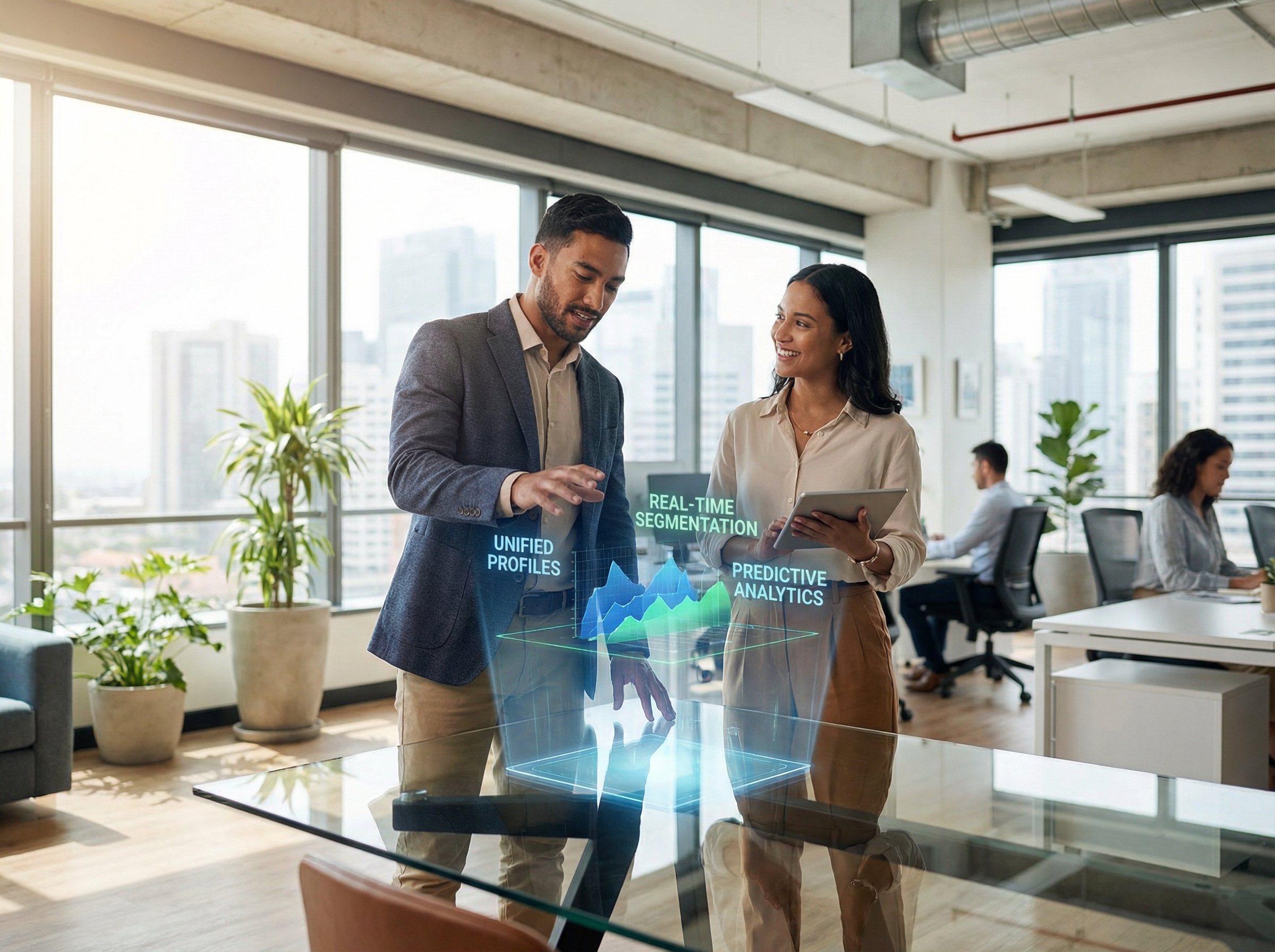 AI-powered customer data platform analytics dashboard