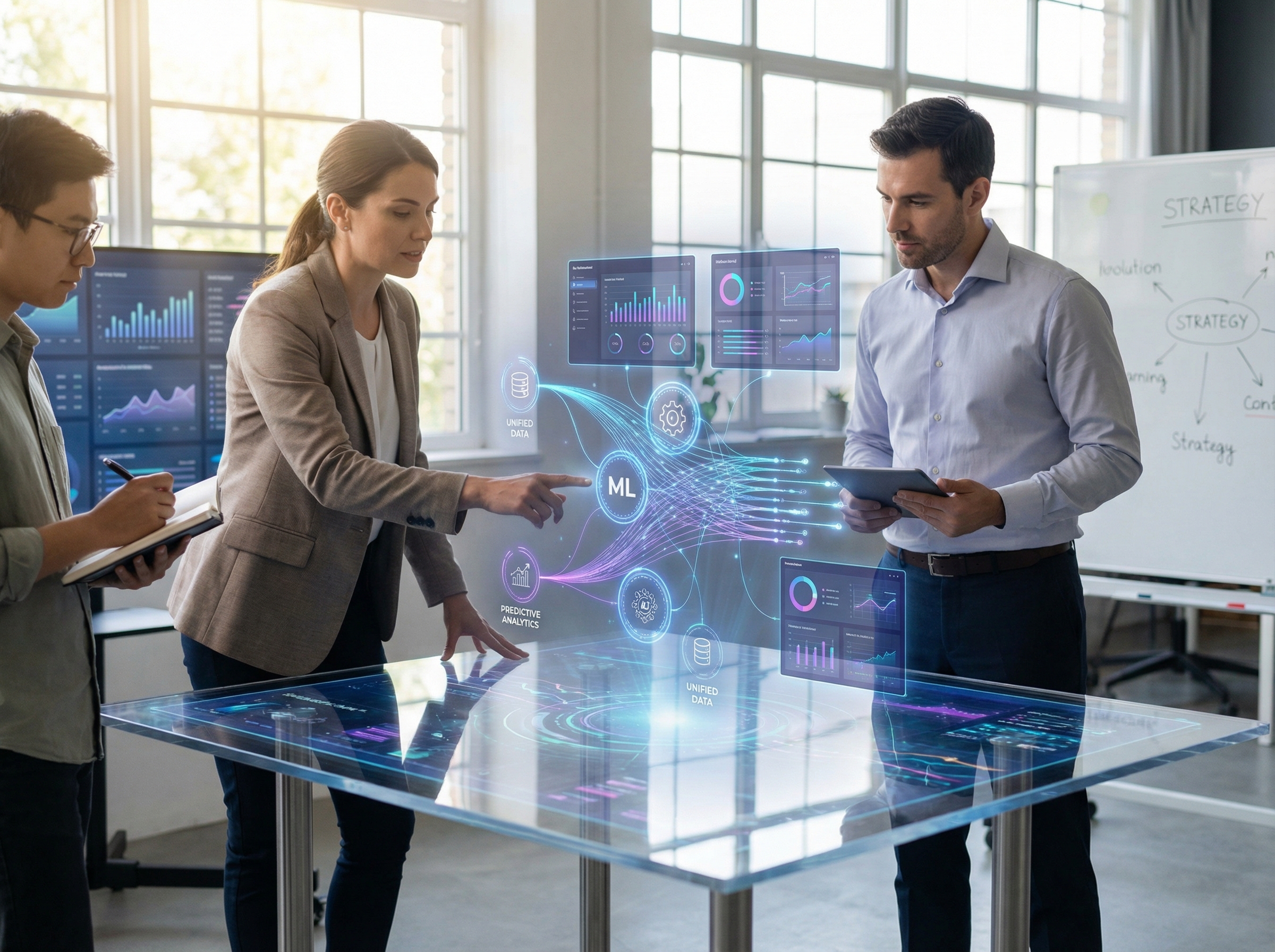 AI-powered consolidated marketing technology stack visualization with unified data integration