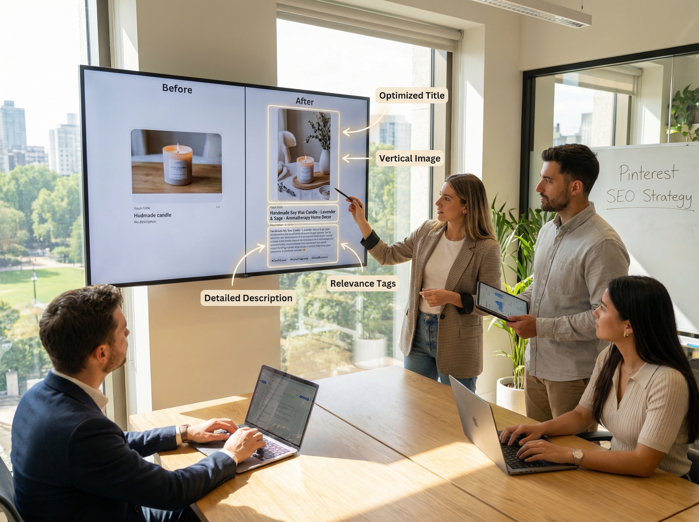Pinterest SEO optimization elements for eCommerce product pins