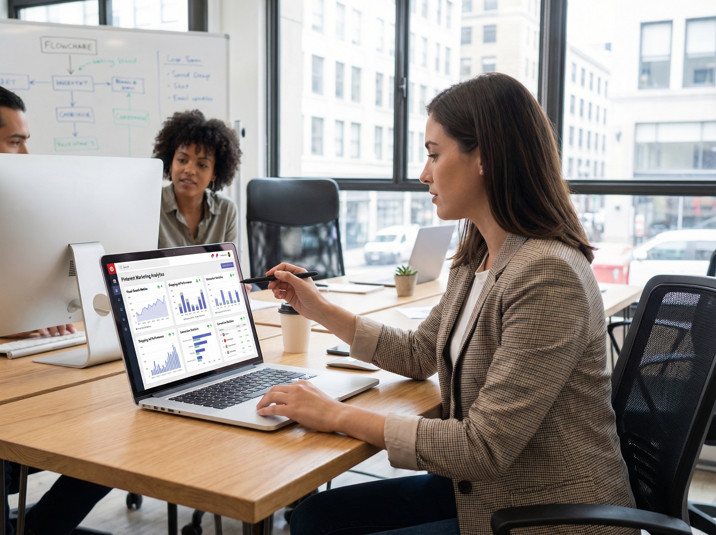 Pinterest marketing analytics dashboard showing eCommerce performance metrics