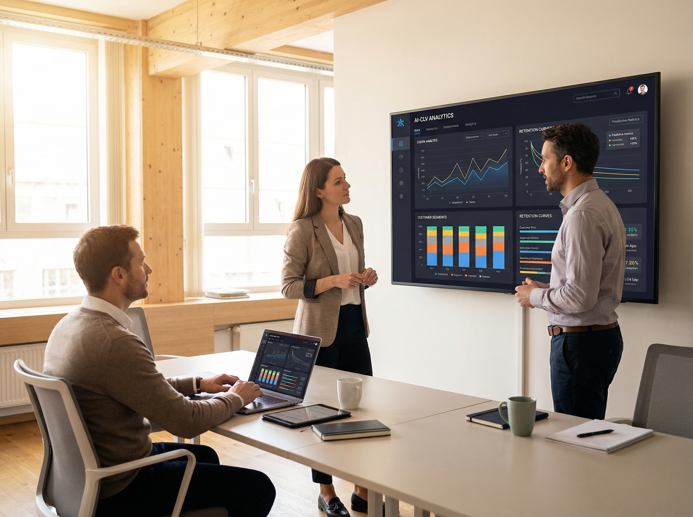 AI-powered customer lifetime value analytics dashboard