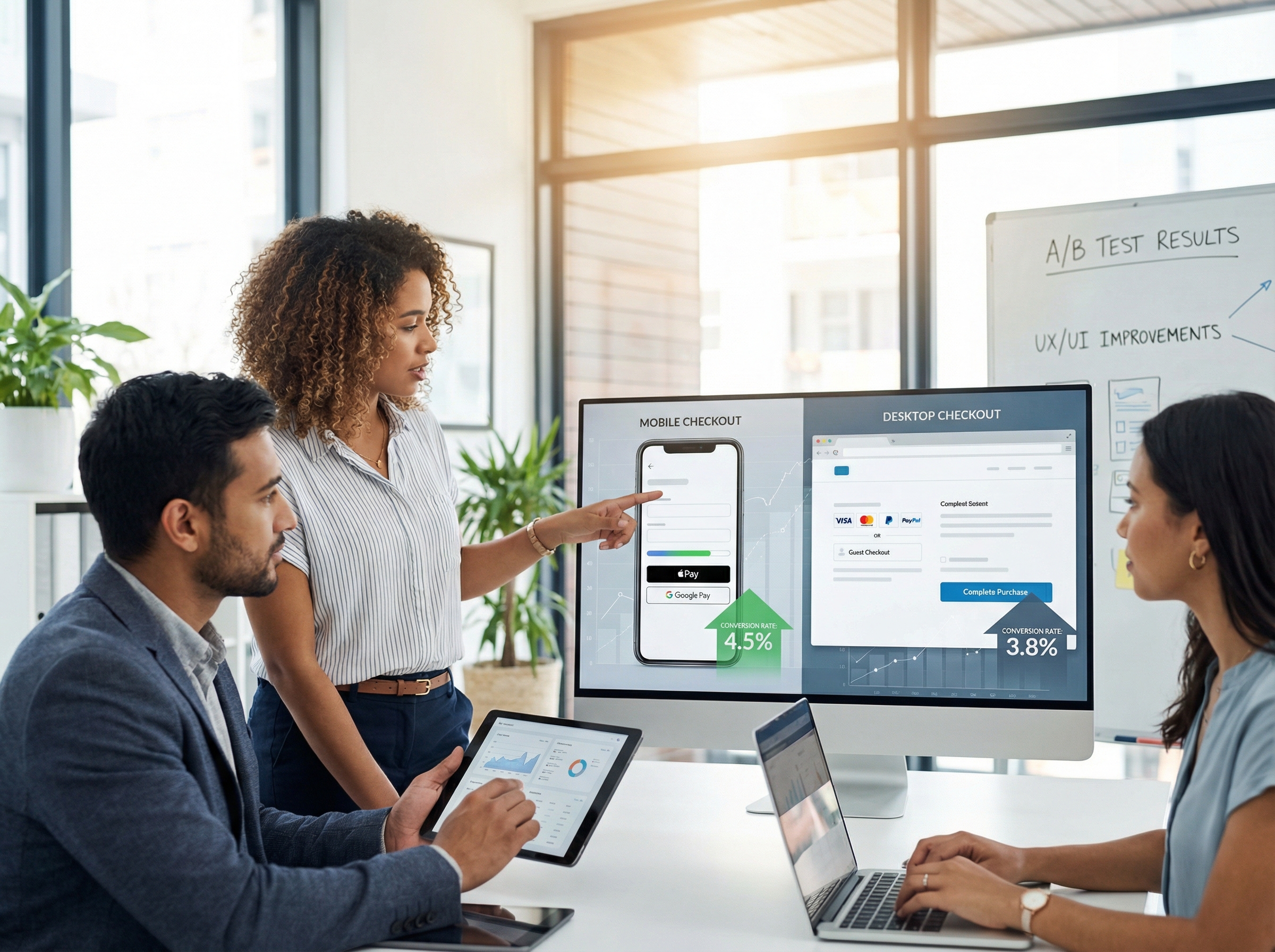 Mobile and desktop eCommerce checkout optimization comparison