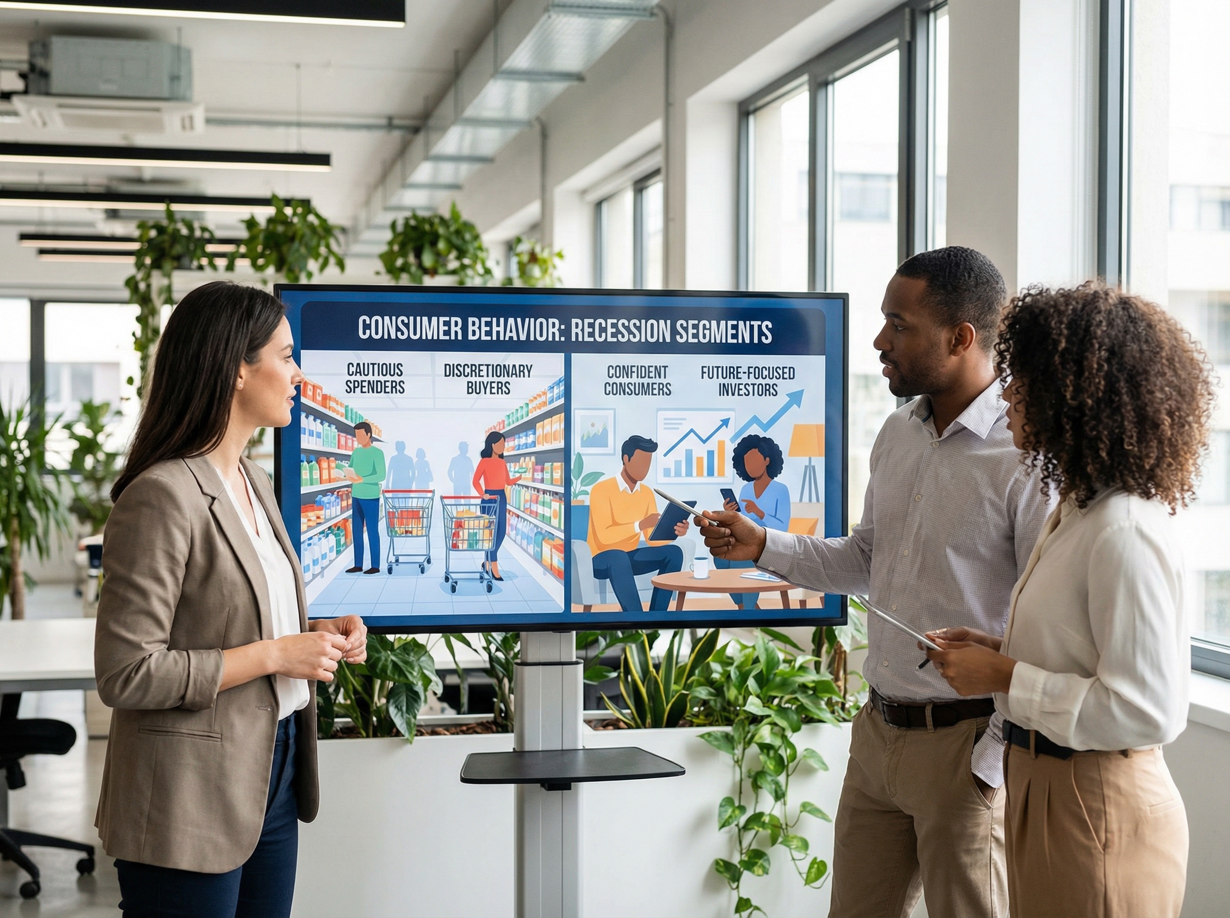 Consumer segments during economic recession visualization