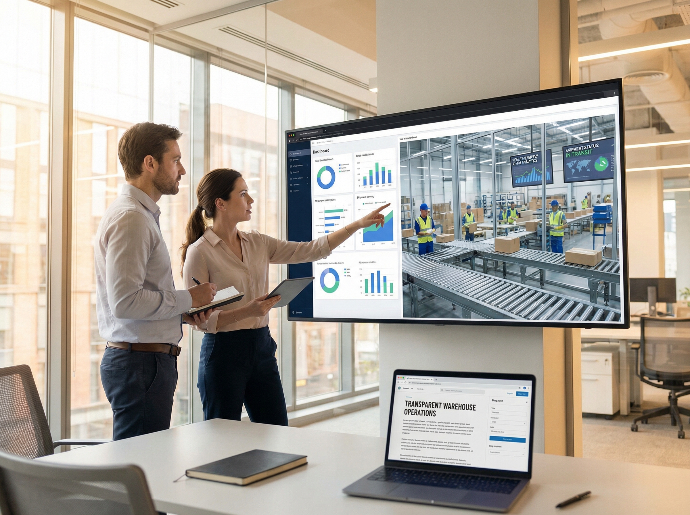 Transparent warehouse operations with real-time supply chain tracking