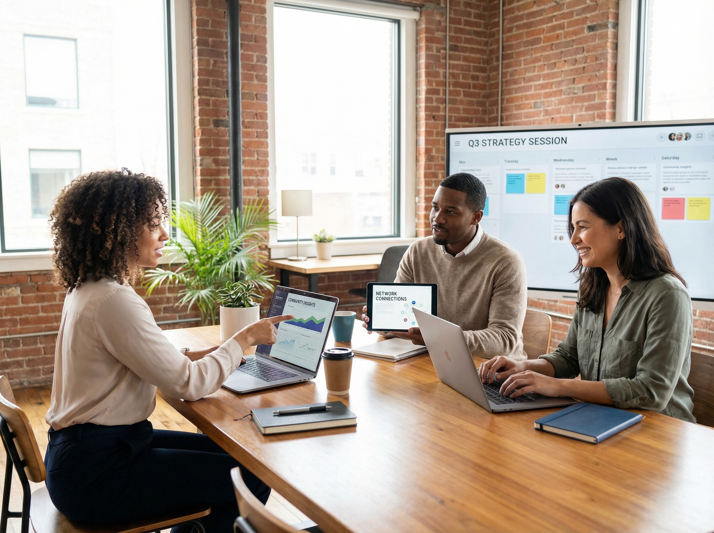 B2B SaaS community members collaborating and engaging