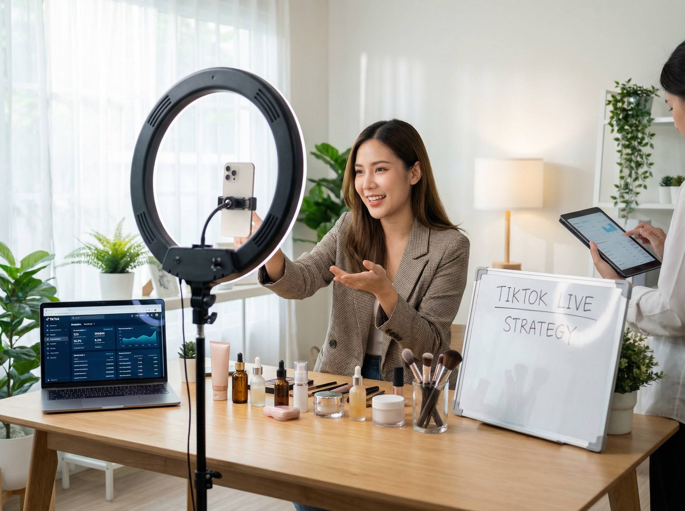 TikTok LIVE shopping broadcast setup