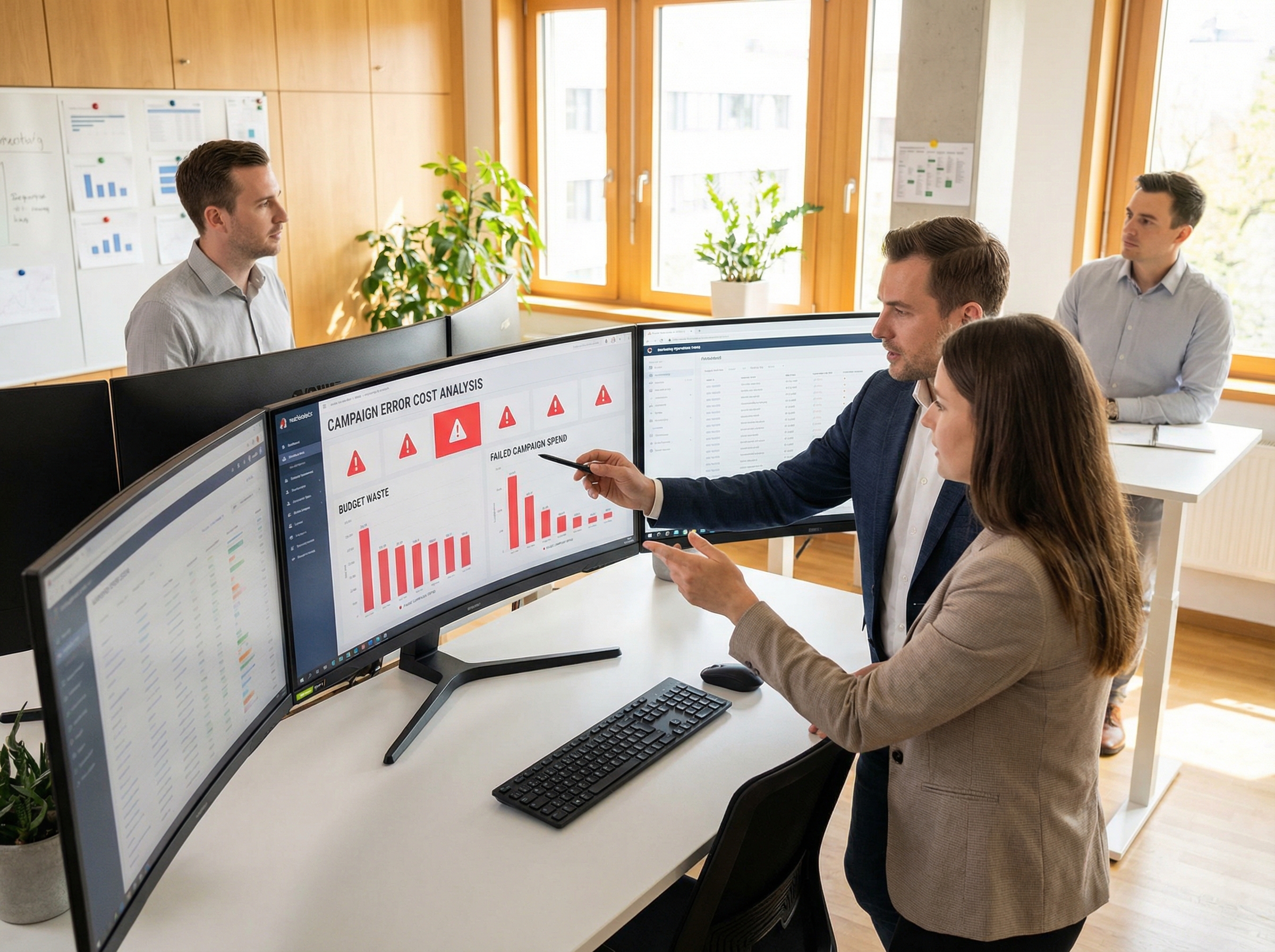 Marketing campaign error cost analysis dashboard