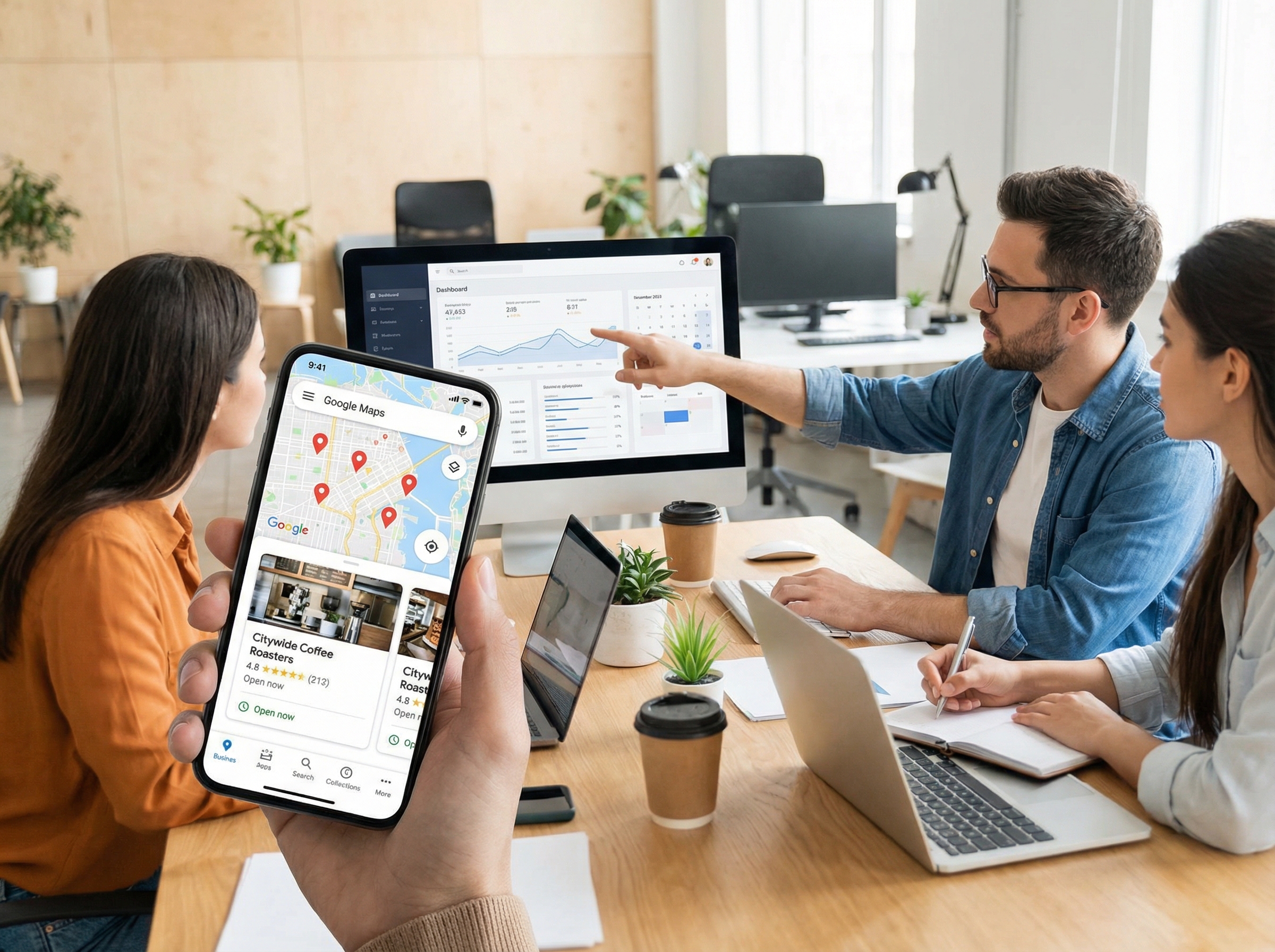 Google Business Profile listings for multi-location business in local search results