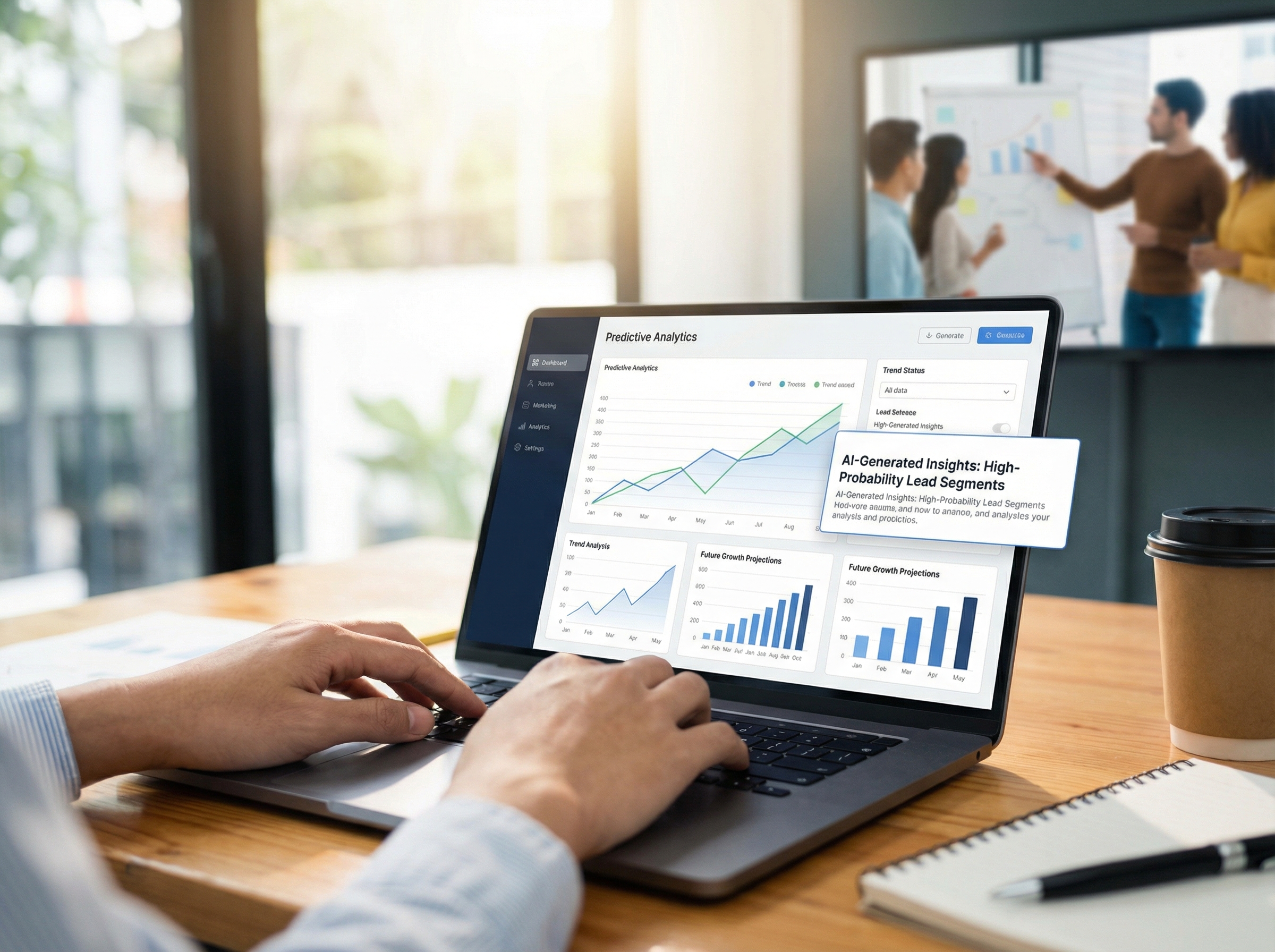 Predictive analytics dashboard with AI-powered forecasting
