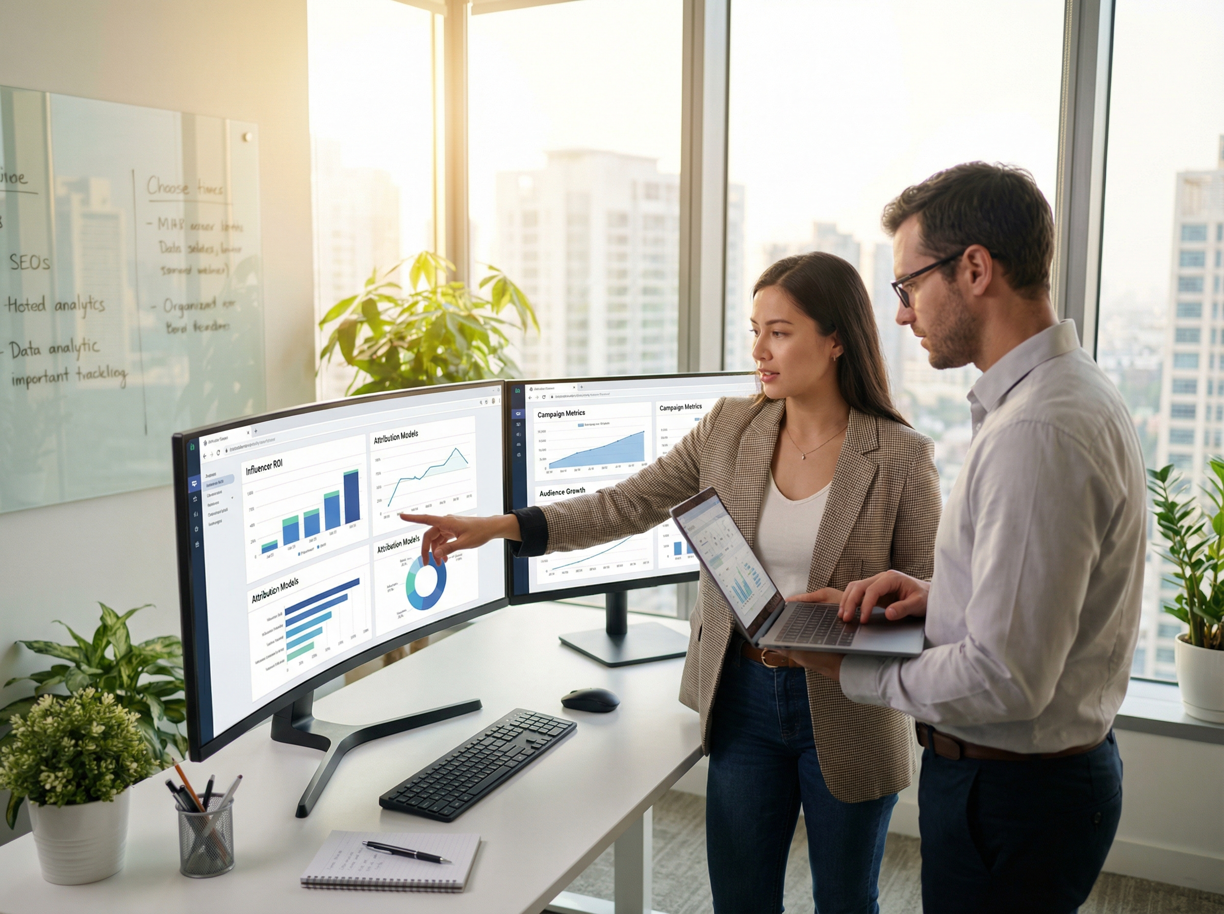 Multi-layered influencer marketing ROI measurement framework dashboard