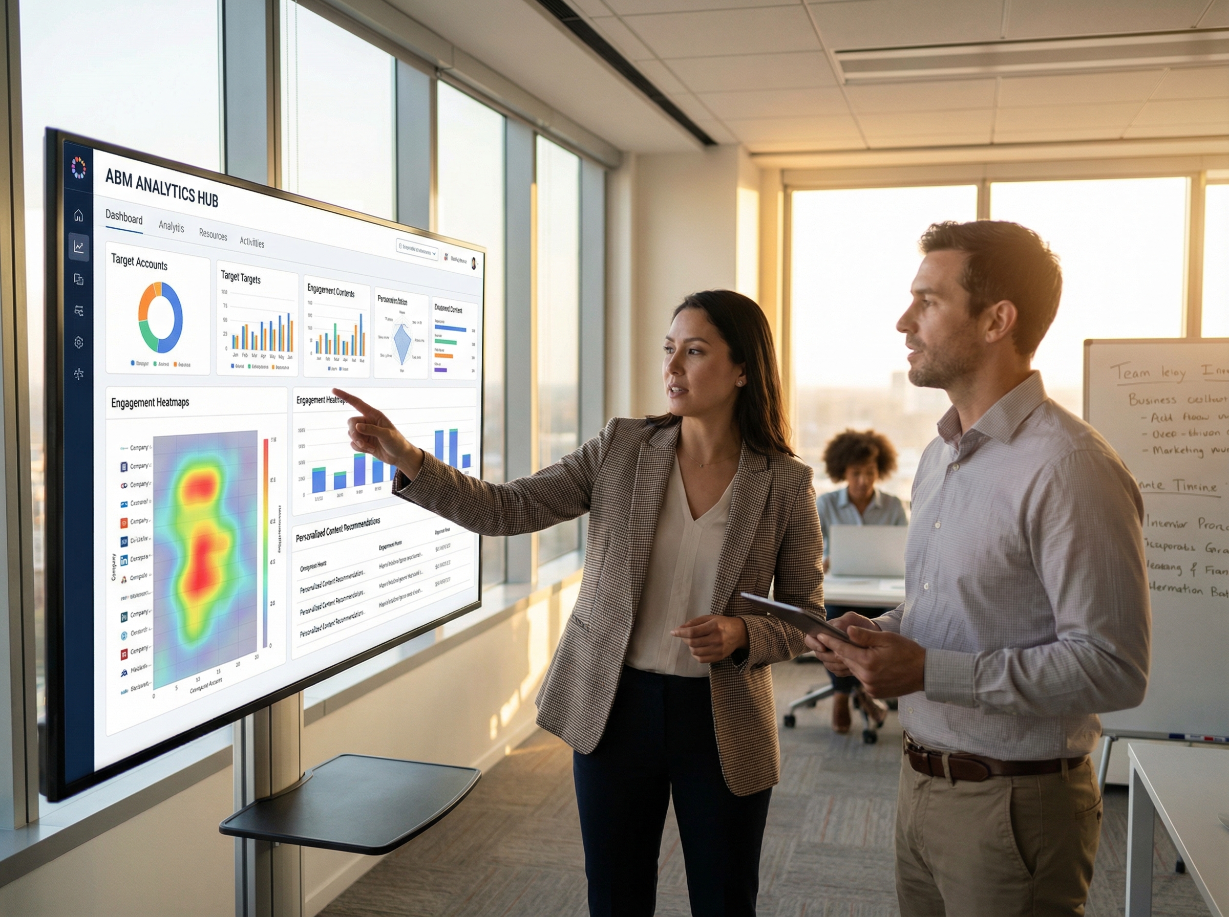 Account-based marketing strategy dashboard with AI-powered analytics