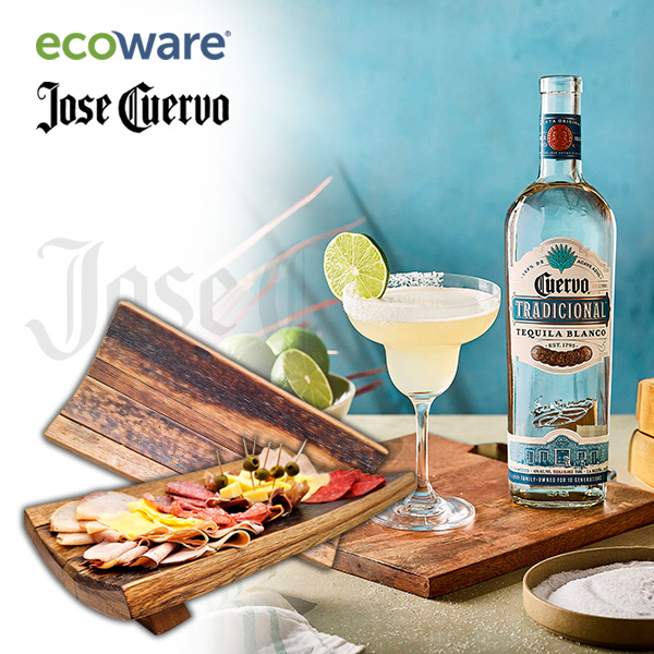 Ecoware Cheese Boards Made from Recycled José Cuervo Barrels