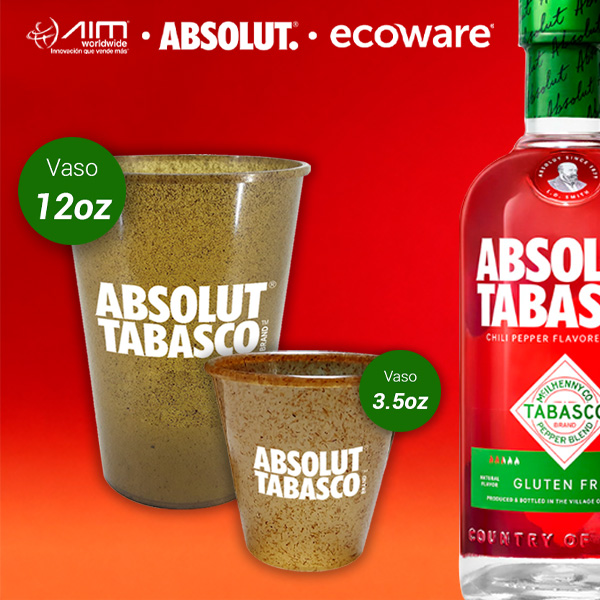Cups and Shots Ecoware & Absolut Tabasco