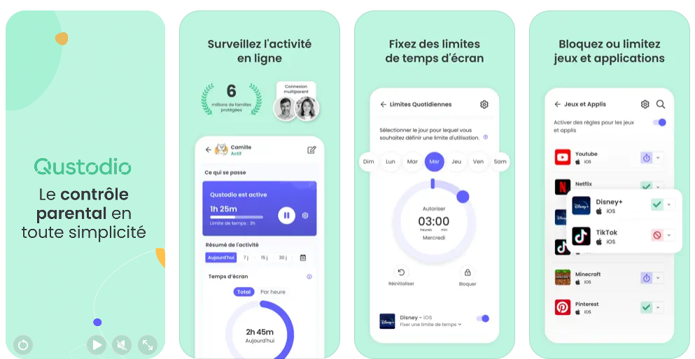 Screenshot Qustodio app