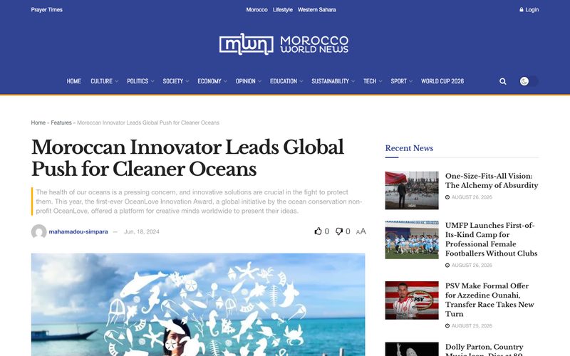 Moroccan Innovator Leads Global Push for Cleaner Oceans