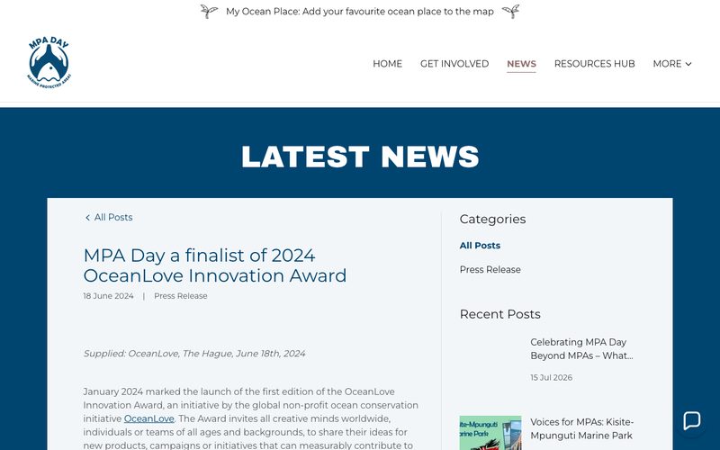 MPA Day a finalist of 2024 OceanLove Innovation Award