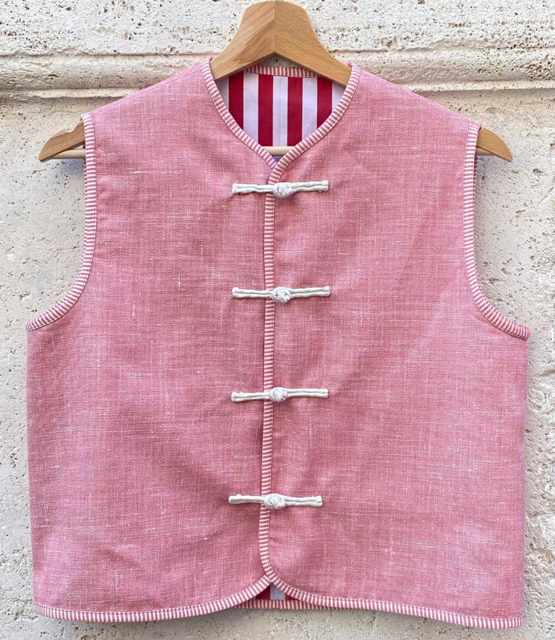 JUNO | Pink Tallia di Delfino Double Face Vest