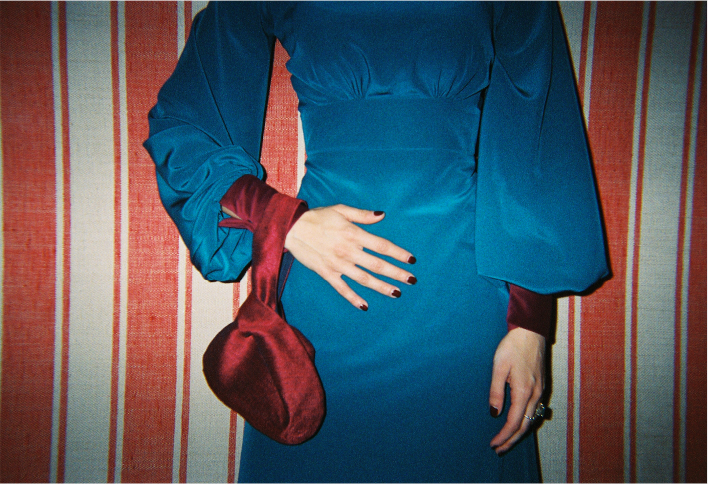 OPERA BAG | Bordeaux-Navy Silk Bag