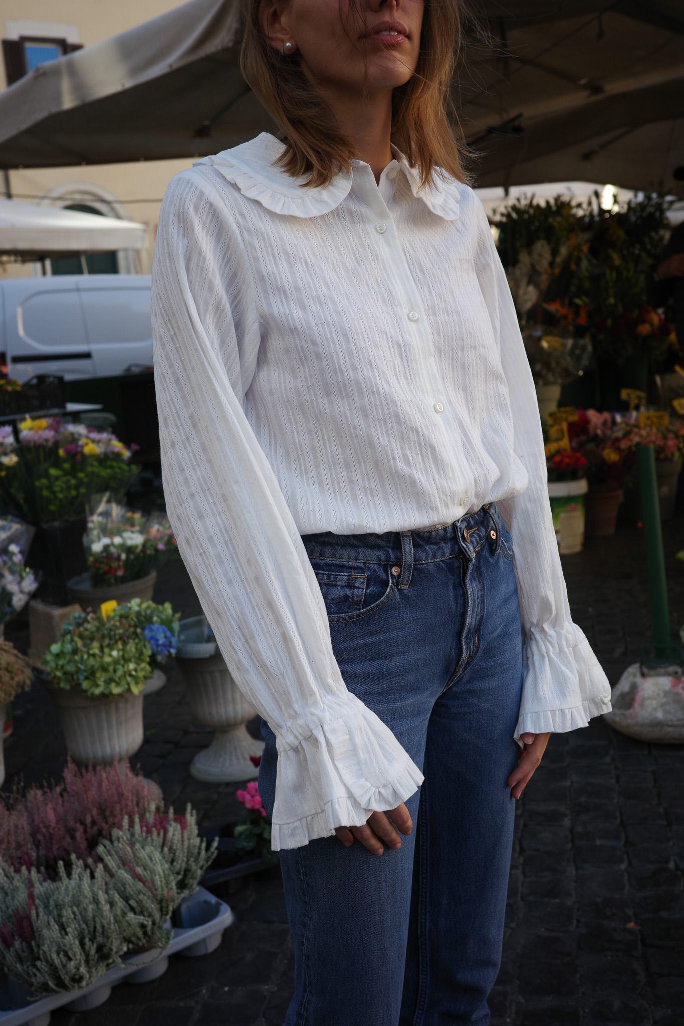 SOFIA | White "Entredos" Blouse