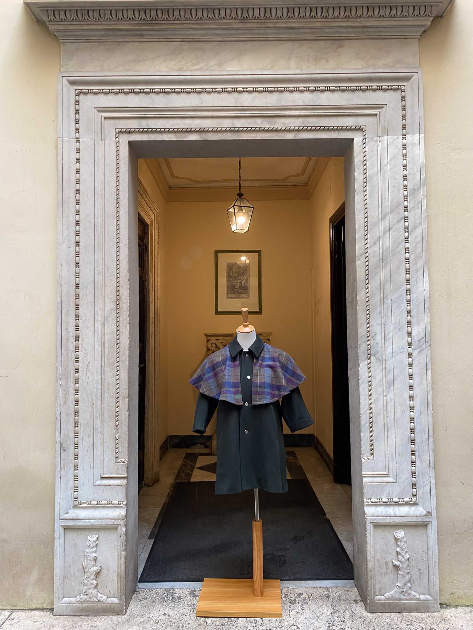 THEO | Wool Coat with Cape Detail