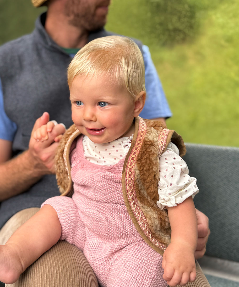 BABY JUNO | Wool Vest with Trim 