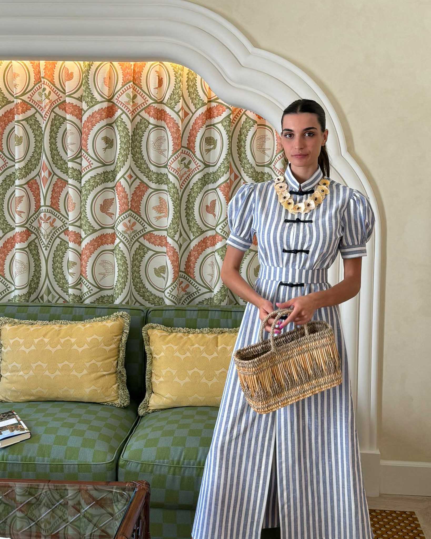 FILIPPA | Striped Dress with Puff Sleeves