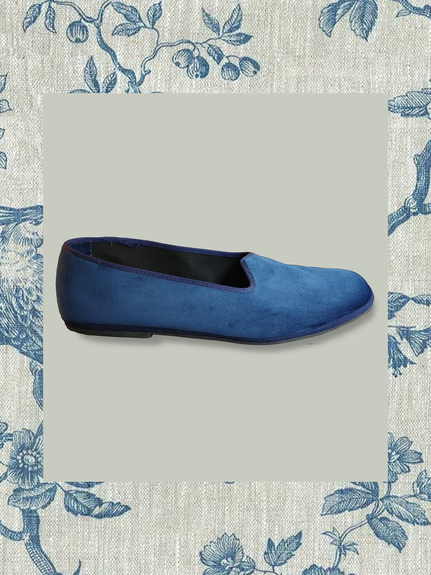 PIA MEN | Velvet Navy Slipper